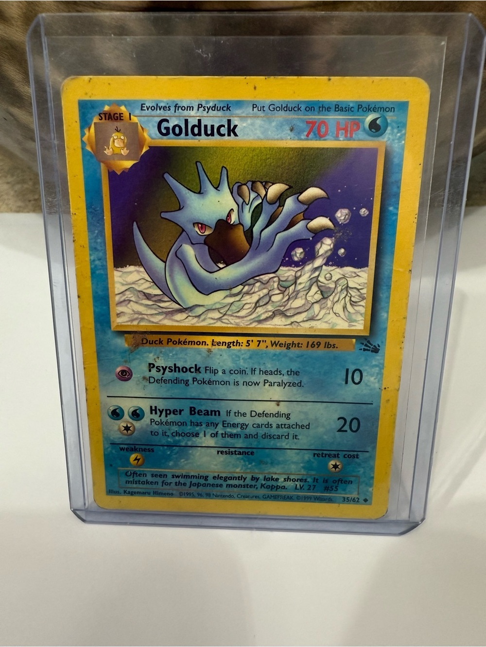 Golduck Trading Card - Blue/Yellow